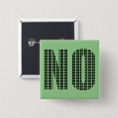 Nein Nein Lustiger Knopf Button Pin (Vorne & Hinten)