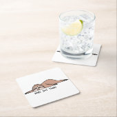 Nein. Nicht heute, fauler Schwung Rechteckiger Pappuntersetzer (Vor Ort)