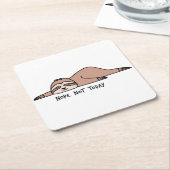 Nein. Nicht heute, fauler Schwung Rechteckiger Pappuntersetzer (angewinkelt)