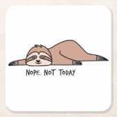 Nein. Nicht heute, fauler Schwung Rechteckiger Pappuntersetzer (Vorderseite)