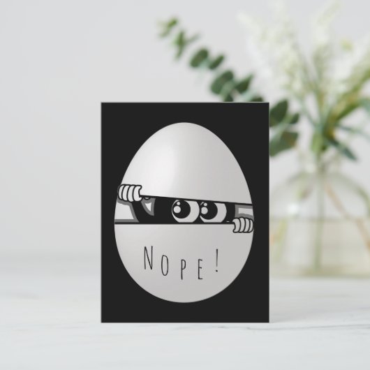 Nein! Nicht heute Funny Introvertiert Postkarte (Stehend Vorderseite)