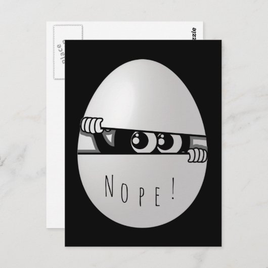 Nein! Nicht heute Funny Introvertiert Postkarte (Vorne/Hinten)