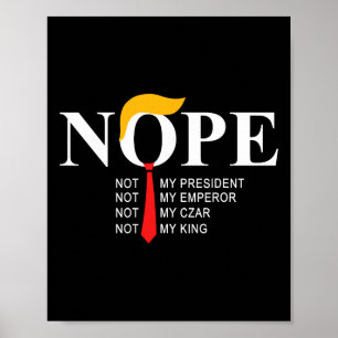 Nein, nicht mein Präsident König Lustig Trump Poster