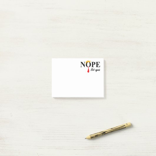 Nein. Nicht wieder. Post-it Klebezettel (Auf Schreibtisch)