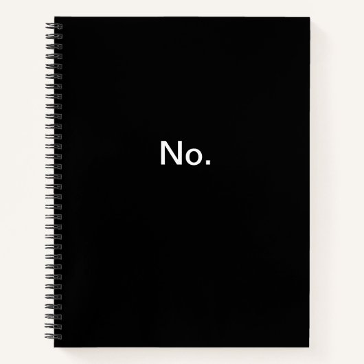 Nein. Notebook. Notizblock (Vorderseite)