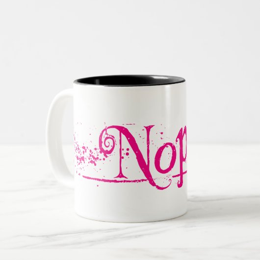 Nein. Nur nein. Zweifarbige Tasse (Vorderseite Links)