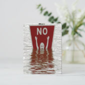 Nein! Postkarte (Stehend Vorderseite)