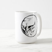 NEIN Raserei-Gesicht Kaffeetasse (VorderseiteRechts)