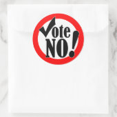 Nein! Runder Aufkleber (Tasche)