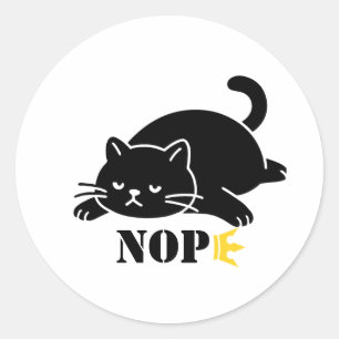 NEIN-Sager-Katze Lustig für Katzenliebhaber Runder Aufkleber