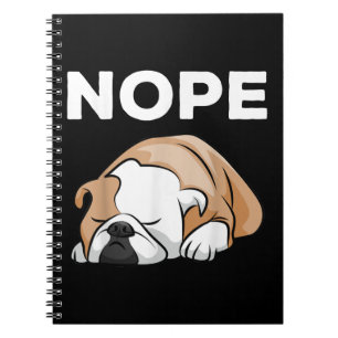 Nein, schlafende Bulldogge Geschenke für Bulldogge Notizblock