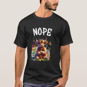 Nein Schottische Rasse Highland-Rind für Haustier T-Shirt