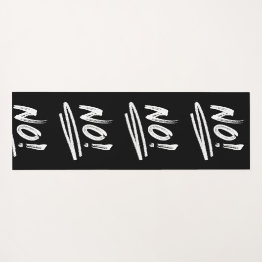 NEIN, schwarz und weiß! Yogamatte (Rückseite (Horizontal))