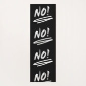 NEIN, schwarz und weiß! Yogamatte (Rückseite)