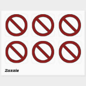 NEIN! Symbol-Aufkleber (groß) Quadratischer Aufkleber (Blatt)