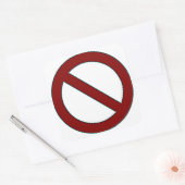 NEIN! Symbol-Aufkleber (groß) Quadratischer Aufkleber (Umschlag)