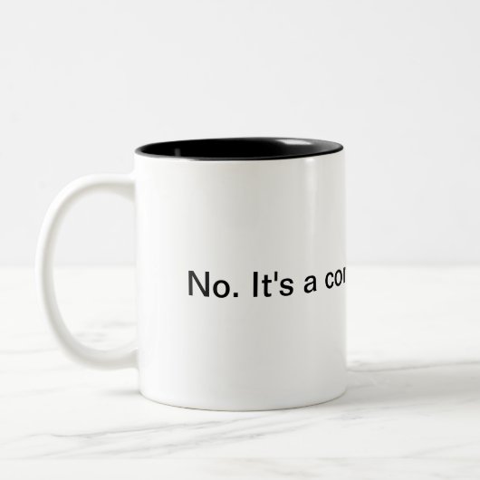 Nein. Tasse. Zweifarbige Tasse (Links)