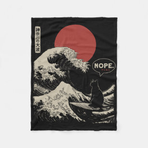 Nein. The Great Wave Kanagawa Lustige Japanische S Fleecedecke