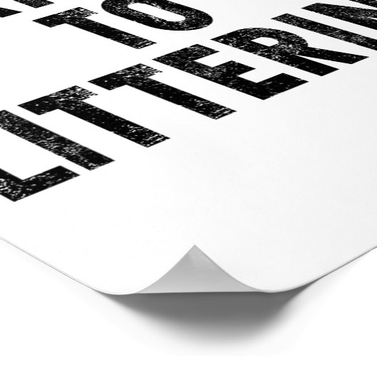 Nein, um den Anti-Wurf-Earth-Day-Envir zu zerstreu Poster (Ecke)