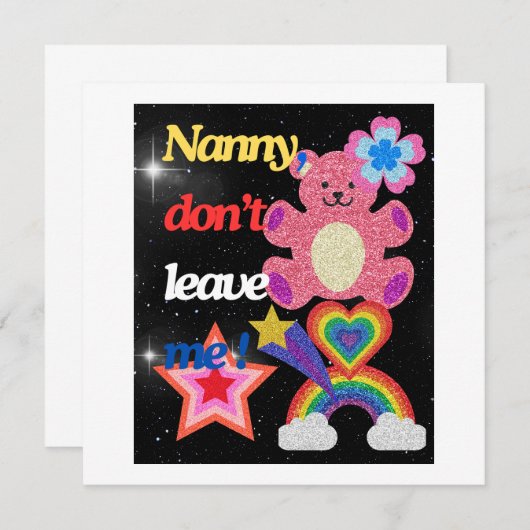 Nein, verlass mir nicht! save the date (Vorne/Hinten)