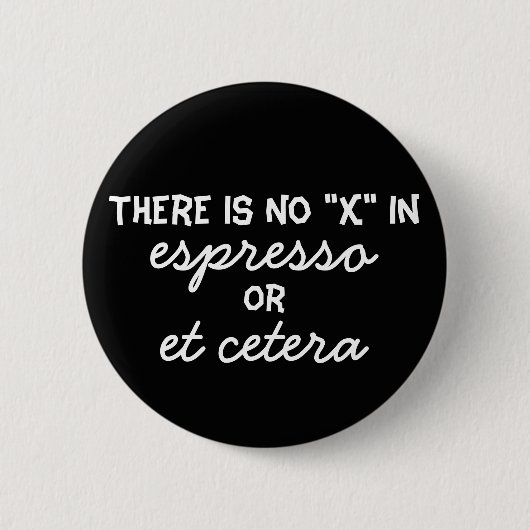 Nein "X" im Espresso-Knopf Button (Vorderseite)