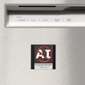 Nein zu AI 'Art' generierten Bildern Button Magnet (In Situ (Geschirrspüler))