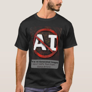 Nein zu AI 'Art' generierten Bildern T-Shirt