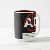 Nein zu AI 'Art' generierten Bildern Zweifarbige Tasse (VorderseiteRechts)