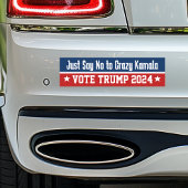 Nein zu Crazy Kamala Pro Donald Trump 2024 Autoaufkleber