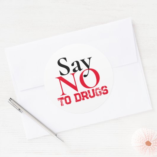 Nein zu Drogen - Einfache Aufkleber (Umschlag)