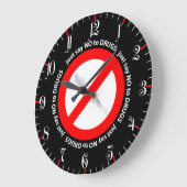 Nein zu Drogen Große Wanduhr (Winkel)