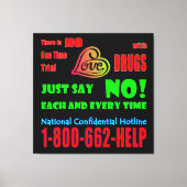 NEIN zu Drogen - Leinwand drucken (Vorderseite)