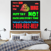 NEIN zu Drogen - Leinwand drucken (Insitu (Schlafzimmer))