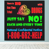 NEIN zu Drogen - Leinwand drucken (Insitu (Holzboden))