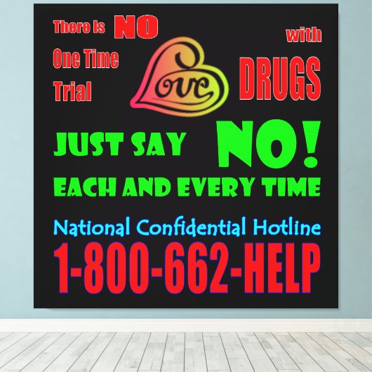 NEIN zu Drogen - Leinwand drucken (Insitu (Holzboden))