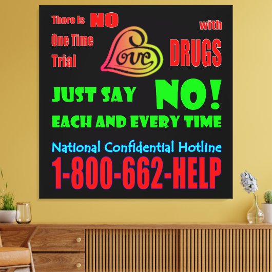 NEIN zu Drogen - Leinwand drucken (Insitu (Wohnzimmer))