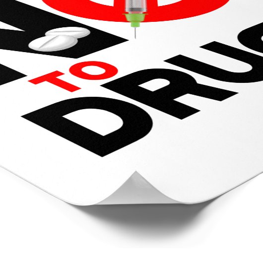 Nein zu Drogen | Plakat zur Prävention von Drogenm (Ecke)