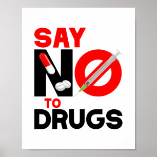 Nein zu Drogen Plakat zur Prävention von Drogenm