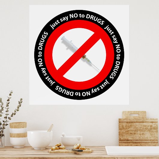 Nein zu Drogen Poster (Küche)
