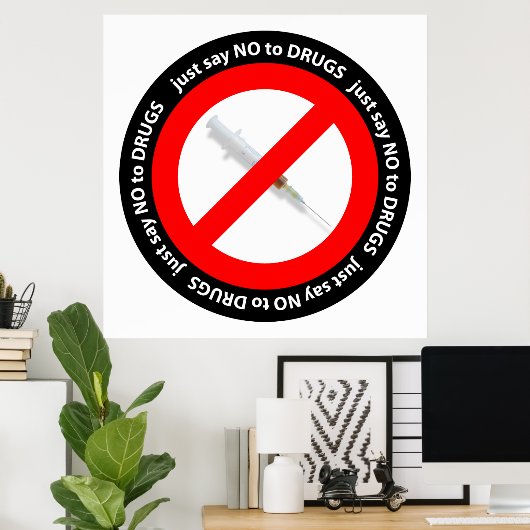 Nein zu Drogen Poster (Heimbüro)