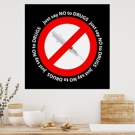 Nein zu Drogen Poster (Küche)