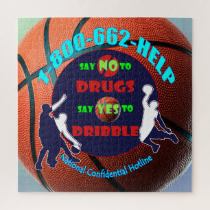 Nein zu Drogen sagen - JA zu Dribbble Puzzle