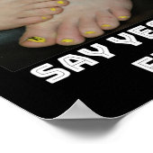 Nein zu Drogen sagen, Ja zu Füßen (orange) Poster (Ecke)