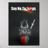 Nein zu Drogen weißer Drogenmissbrauch Poster (Vorne)