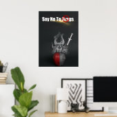 Nein zu Drogen weißer Drogenmissbrauch Poster (Heimbüro)