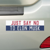 Nein zu Elon Musk Autoaufkleber (Auf Auto)