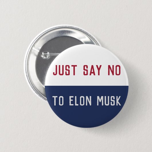 Nein zu Elon Musk Button (Vorne & Hinten)