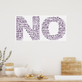 Nein zu Gewalt, Missbrauch, Drogen, Alkohol und An Poster (Küche)