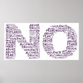 Nein zu Gewalt, Missbrauch, Drogen, Alkohol und An Poster (Vorne)