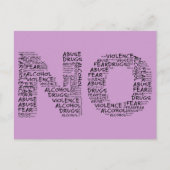 Nein zu Gewalt, Missbrauch, Drogen, Alkohol und An Postkarte (Vorderseite)